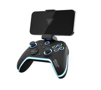 DragonShock - Manette RGB sans fil noire AURORA PLUS avec support téléphone pour