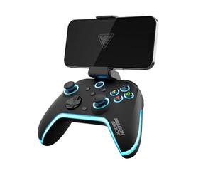 DragonShock - Manette RGB sans fil noire AURORA PLUS avec support téléphone pour Android, IOS, PS3 et PC | Mode Turbo, 800mAh