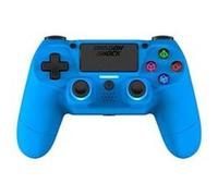 DragonShock Manette sans fil Mizar Bluetooth PS4/PC/PS3 double vibration batterie rechargeable Bleu