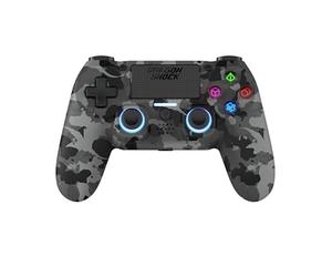 DragonShock Mizar Manette Bluetooth sans fil pour PS4, PC et mobile, gris camouflage