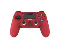 DragonShock Mizar Manette Sans Fil pour PS4 - Contrôleur Bluetooth Compatible PC & PS3 - Double Vibration, Batterie Rechargeable - Rouge