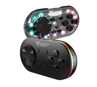 DragonShock - Paire Mini Manettes Sans Fil Glow Fusion et Noire pour Nintendo Switch, Switch OLED, PC, Android et IOS