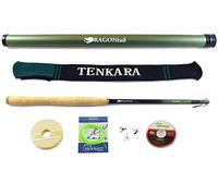DRAGONtail Tenkara HELLbender 13-11.3' Zoom Tenkara Fly Fishing Rod PLUS Complete Starter Package - Flies, Line/Leader, Tippet, Line Holder, Storage Tube, and Rod Sock by DRAGONtail Tenkara