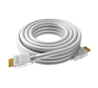 DragonTrading Câble HDMI extra long avec connecteurs plaqués or pour TV, Nintendo Switch, Playstation et Xbox Blanc 3 m