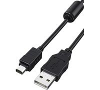DragonTrading Câble USB Olympus CB-USB 5/CB-USB 6 1 m noir pour transfert d'images et chargeur de batterie compatible avec appareils photo numériques Camedia/Creator/Evolt/Mju/Pen/Stylus/Tough