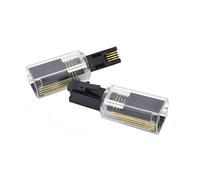 DragonTrading® Lot de 2 démêleurs de câbles pour téléphone portable Noir/transparent