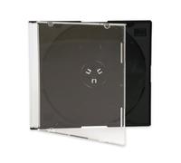 DragonTrading® Lot de 25 boîtiers fins à CD/DVD individuels de 5,2 mm avec plateau noir