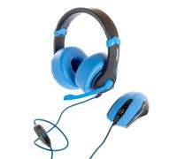 Dragonwar 2en1 Combo Set (Casque de jeu + Souris Gaming) Edition Bleu