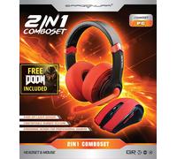 DragonWar - ComboSet 2 in 1 - Souris de jeu filaire / tressé (1,8 mètre) - USB 2.0 avec 6 boutons - Capteur bleu (800/1600/2400) + Casque Gaming Stereo filaire / tressé (2,1 mètres) avec micro unidire