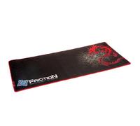 DRAGON WAR Tapis de souris Friction XXL - caoutchouc épais, ultra-lisse - Noir/Rouge/Gris