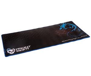 Dragonwar - FrontSight - Tapis de Souris & de Clavier Professionnel dédié au Jeu - Format XXL - Matière caoutchouteuse Flexible, épaisse et Confortable - Surface Rugueuse - Noir/Bleu/Gris stylisé