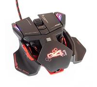 DragonWar - Phantom 4.1 - Souris de jeu filaire tressé (2 mètres) rétro éclairé RGB, Noir & Rouge