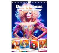 Dragqueens. Drag- und Travestie Kunst. Illustrationen (Wandkalender 2026 DIN A4 hoch), CALVENDO Monatskalender: Tolle Illustrationen einer emanzipierten Community