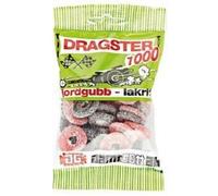 Dragster 1000 Lot de 50 sachets de 50 g - Original - Suédois - Réglisse - Fraises et salées - Bonbons - Bonbons - 50 g