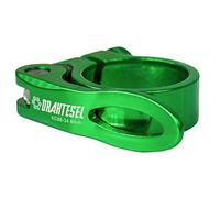Drahtesel Fixation rapide pour vélo, tige de selle, pince de selle, anneau de serrage, pince de tige de selle (vert, 31,8 mm)