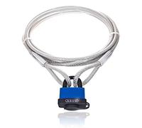 Drahtseile24 Câble à passants en acier gainé avec œillets et cadenas ABUS (1 m - 50 m), Câble antivol, Épaisseur : 3 mm (2 à 3), Longueur : 10 m