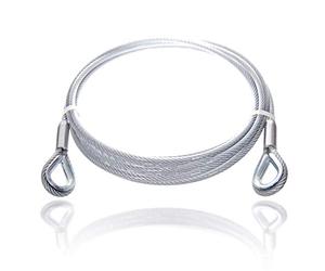 Drahtseile24 Câble en acier gainé avec cosses - Câble métallique gainé avec cosse - Câble à passants, câble en acier - Câble de sécurité - Épaisseur : 6 mm (4 sur 6) - Longueur : 10 m