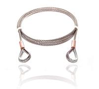 Drahtseile24 Câble en acier inoxydable avec cosses - V4A AISI 316 - Diamètre : 5 mm - Charge utile : 280 kg - 20 m