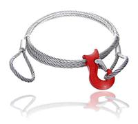 Drahtseile24 Corde ras du cou avec passants, corde arrière - Corde forestière avec crochets coulissants - 10 mm - 16 mm - 0,5 m - 50 m - Diamètre : 14 mm - Charge utile : 2 000 kg - 1,5 m