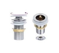 vidaXL Drain à poussoir sans débordement Chrome 6,4x6,4x9,1 cm