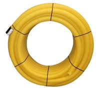 Drain agricole annelé perforé - Ø 50 mm - 25 mètres - PVC non plastifié - Drainage optimal - Installation facile - Jaune