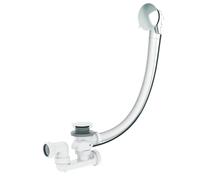 Drain de baignoire avec câble Valentin blanc/chromé 40mm