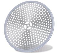 Drain de Douche, Filtre de Cheveux, Filtre pour bonde de Douche, Grille Douche Anti Cheveux, Couverture de Drain Filtre à Évier, Attrape-Cheveux Douche Drain - Acier Inoxydable Argent et Silicone 1