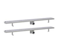 Drain de douche linéaire 2 pcs 1030 x 140 mm Acier inoxydable