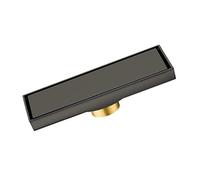 Drain de douche linéaire en laiton avec filtre à cheveux amovible invisible rectangulaire pour cuisine, salle de bain, garage et sous-sol imperméabilisant