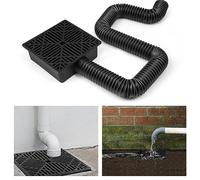 Drain de Gouttière, Regard Eau Pluviale Drainage de la Conduite d'eau de Pluie Drain de la Gouttière Boîte de Descente, Kit d'Extension de Bec de Descente, pour Sol en Ciment et Pelouse