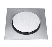 Drain de Plancher Carré Acier Inoxydable Anti-Odeur Salle de Bains Porte de Vidage Drainer de Douche Protecteur de Tamis de Drain Grand Calibre pour Salle de Bain WC Balcon(# 3)