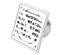 Drain de Plancher Carrelage de Salle de Bain avec Drain de Plancher avec Couvercle de crépine Amovible Finition chromée Anti-Obstruction pour Cuisine Salle de Bain Garage et sous-Sol(110 * 110mm) 商品名称