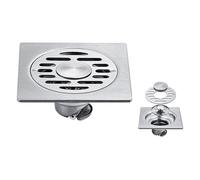 Drain de plancher d'insertion tuile carrée invisible en laiton | Drainage rapide d'insertion de tuile carrée en laiton invisible(2cm Self Sealing)
