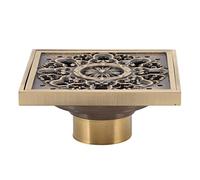 Drain de Plancher en Cuivre carré Rétro Grand Débit de Douche à l'épreuve Odeurs pour la Salle Bain comme Planche Conception d'écoulement Drainer Draincopper Plancher Drainer Draine