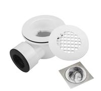Drain De Sol À Sortie Latérale | Assemblage De Remplacement Pour Salle De Bain Avec Grille Anti-Bouchage,Ensemble de Drain de Douche à Profil Bas,destiné à la Salle de Bain Intérieur Hôtel et