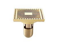 Drain de sol carré anti-odeurs, 1 pièce, 10 x 10 cm, en laiton massif chromé argenté, pour douche, salle de bain, couvercle carré anti-odeurs, filtre à cheveux, drain de sol pour balcon, 3 (8)