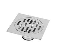 Drain de sol carré en acier inoxydable 304, crépine d'égouttoir de douche à insertion anti-odeur pour salle de bain toilette cuisine 100 X 100mm