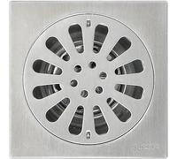 Drain De Sol Carré en Acier Inoxydable Brossé, Drain De Crépine Anti-Odeur, Salle De Bain, Toilettes, Cuisine, Balcon, Drains à Grand Débit, Drain De Douche avec Passoire à Cheveux, 12x12cm