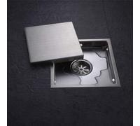 Drain De Sol Carré en Acier Inoxydable, Insert De Carrelage, Grilles à Déchets, Salle De Bain, Drain De Douche Invisible, Stainless-Steel, 150x150mm