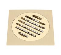 Drain de Sol carré Salle de Bain Douche Grille de déchets en Laiton crépine construite Accessoire de Maison Antique de qualité sanitaire Drain de Sol en cuivre 10 * 10Cm