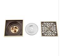 Drain de Sol en Laiton Antique 10 cm Résistant et Élégant pour Maison Salle de Bains Cuisine Toilette Blanchisserie Jardin Extérieur avec Grille de Protection