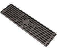 Drain de sol rectangulaire linéaire en acier inoxydable cuivre inodore à l'épreuve des insectes drainage rapide pour salle de bain cuisine gris