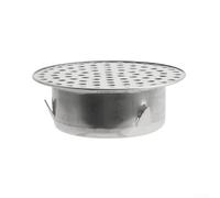 Drain de toit en acier inoxydable | Fente pour carte pour tuyau en PVC | Design creux qui empêche l'encrassement | Sortie d'eau de pluie à haut débit pour toit, balcon, jardin, argent (80 tubes)