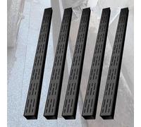 Drain de tranchée en acier inoxydable de 3,2 pieds - Système de drainage d'allée for patios, jardins et plus encore(5Pcs W1 2/5inxH1 1/4in)