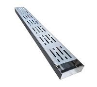 Drain de tranchée en acier inoxydable - Kit de canaux linéaires pour drainage extérieur, idéal pour cour, allée, patio, garage et terrasse de piscine