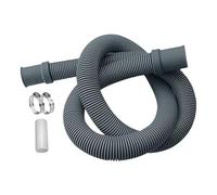 Drain Hose - 3.28ft Drainage Tube | Flexible Washing Machine Hose With Clamp And Connector For Sink And Dehumidifier, Gray PVC PP Material, 1.06 Inch Outer Diameter, 1-Pack, Crack-Proof