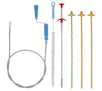 Drain Outil de Nettoyage de Serpent Deboucheur Canalisation Kit Flexible Cheveux Drain pour Cuisine Baignoire Évier 6 Paquet