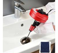 Drain serpent débouche déclencheur déclencheur tuyau de nettoyage spirale avec fixation de forage égouttoir spirale drague tuyau propre outil à main spirale bricolage red