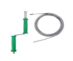 Drain Snake Steel - Nettoyeur de tuyaux à manivelle de 27 cm, système de nettoyage anti-obstruction, détartrant pour salle de bains, cuisine, tuyaux de plomberie, égouts | Optimisation du débit d'eau