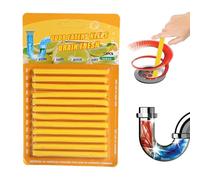 Drain Sticks - 12 pièces 20 cm | Sink And Pipe Drain Opener Sticks, Powerful Enzyme Deodorizer For Kitchen, Bathroom, Bathtub, Shower, Toilet | For Clog Removal And Fresh Drains Use